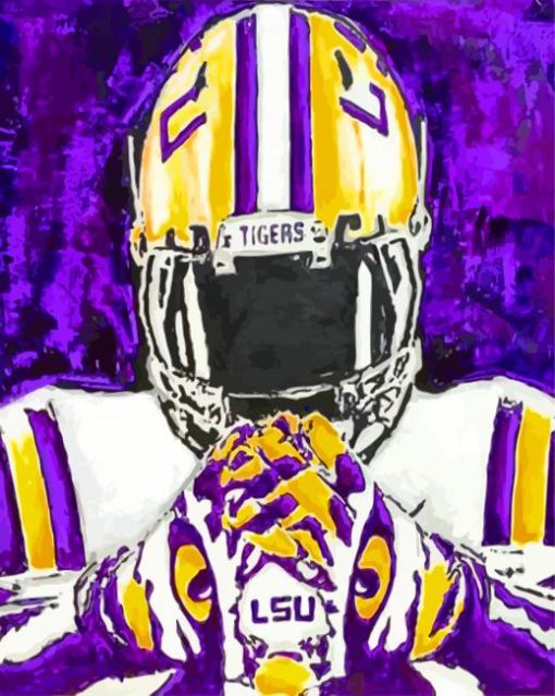 LSU Player paint by numbers