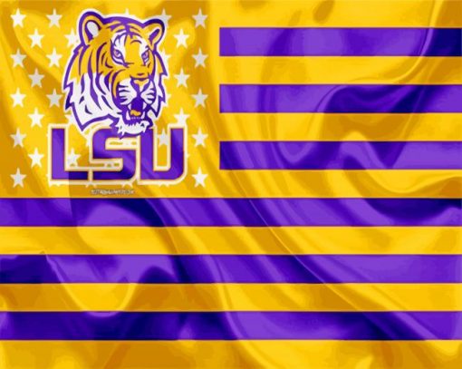 LSU Tigers Flag paint by numbers