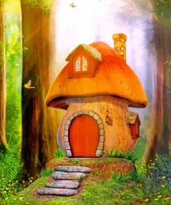 Mushroom House paint by numbers