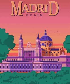 Madrid Spain Poster paint by Numbers