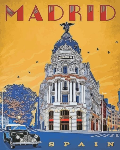 Madrid Spain Paint by numbers