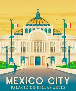 Mexico City Poster paint by numbers