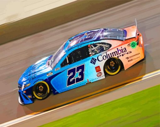 Blue Nascar paint by numbers