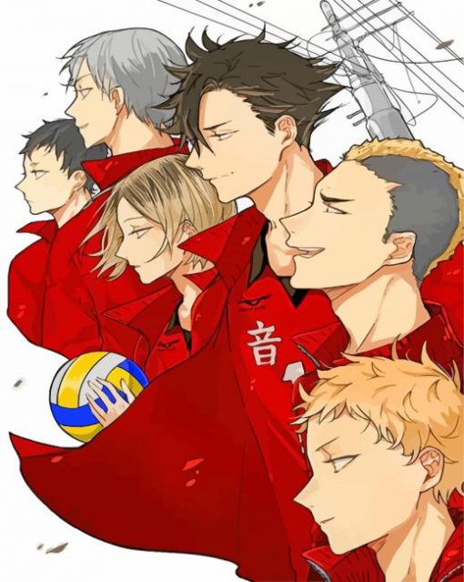 Nekoma Team paint by numbers