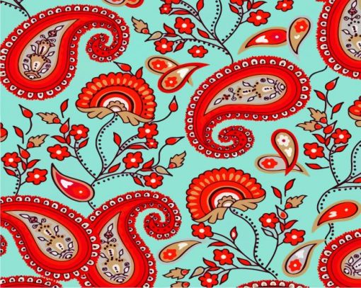 Aesthetic Paisley paint by numbers