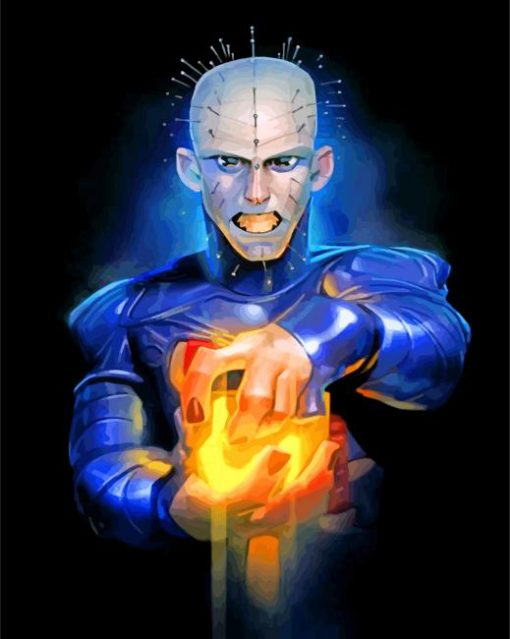 Scary Pinhead Illustration paint by numbers