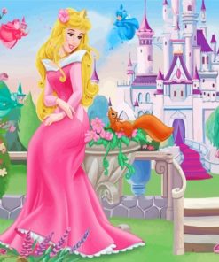 Princes Aurora In Garden paint by numbers