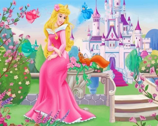 Princes Aurora In Garden paint by numbers