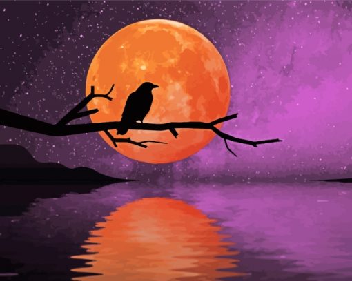 Raven Moonlight paint by numbers