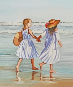 Sisters In Beach Paint by numbers