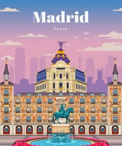 Spain Madrid City paint by numbers