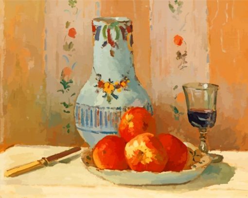 Still Life With Apples And Pitcher Pissaro paint by numbers