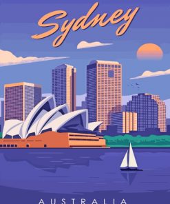 Sydney Australia Poster paint by numbers