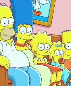 The Simpsons Family paint by numbers