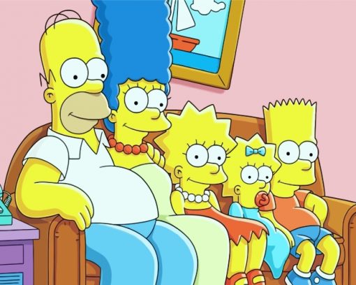 The Simpsons Family paint by numbers