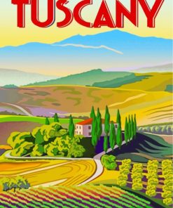 Tuscany Nature Poster Paint by numbers