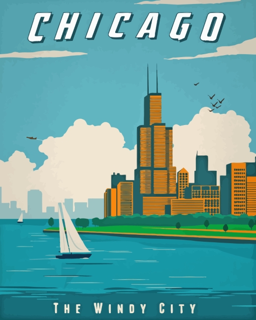 Windy Vity Chicago Paint by numbers