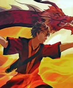 Zuko And Dragon Paint by number