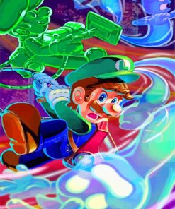 Cool Luigi paint by numbers