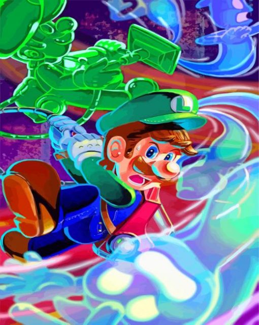 Cool Luigi paint by numbers