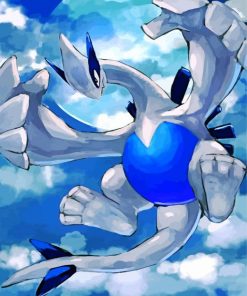 Aesthetic Lugia Pokemon paint by numbers