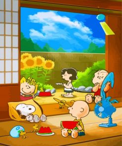 The Peanuts Cartoon paint by numbers