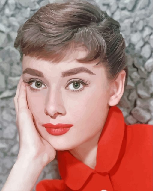 Audrey Hepburn Actress paint by numbers