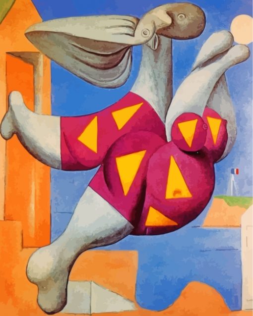 Bather With A Beach Ball Picasso Paint by numbers