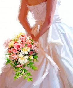 Bride And Flowers paint by numbers