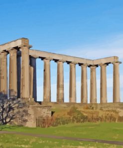 Calton Hill Edinburgh paint by numbers