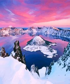 Crater Lake National Park Oregon paint by numbers