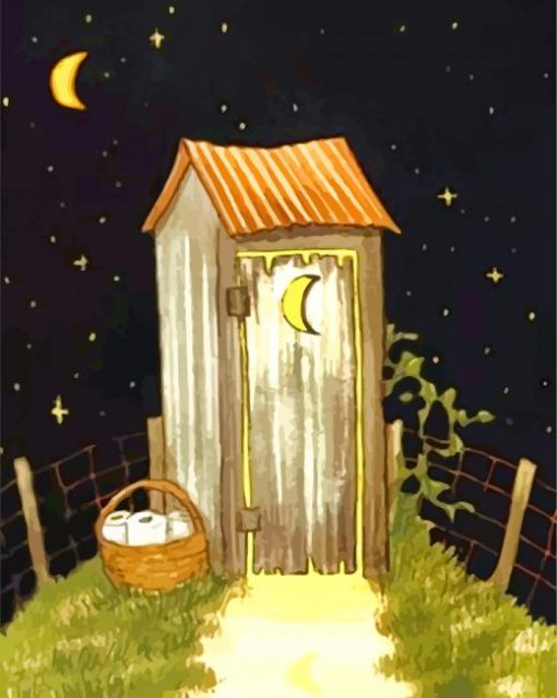 Cute Outhouse paint by numbers