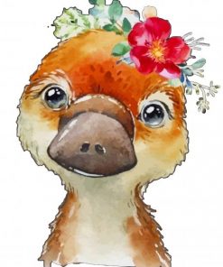 Cute Floral Platypus paint by numbers
