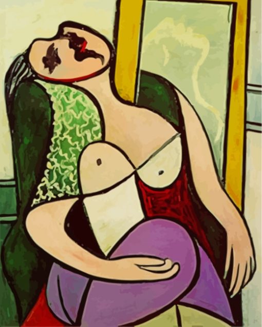 Girl In Front Of Mirror Picasso paint by numbers