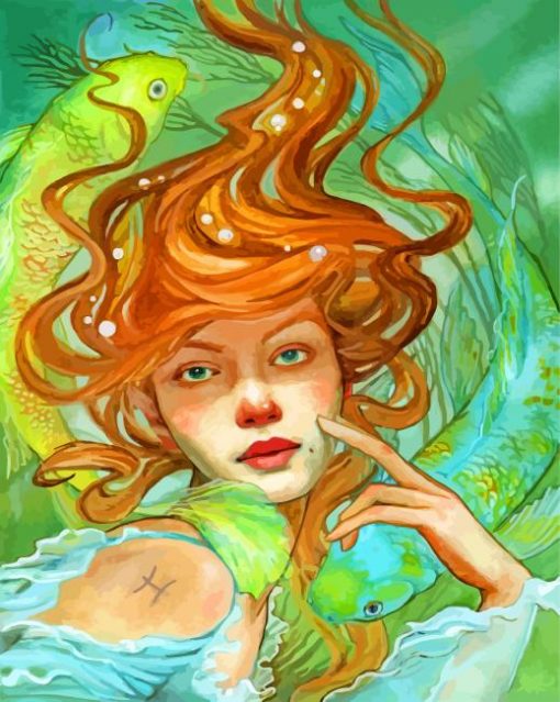 Gorgeous Pisces Lady paint by numbers