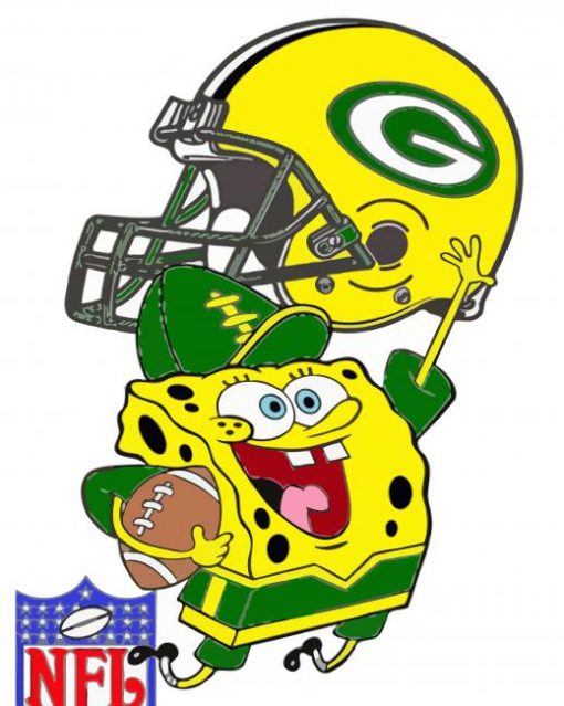 Green Bay Packers Spoongbob paint by numbers