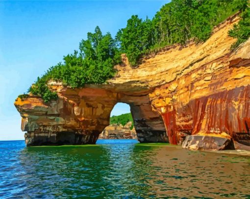 Michigan Pictured Rocks National Lakeshore paint by numbers