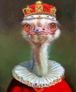 Ostrich Wearing A Crown paint by numbers