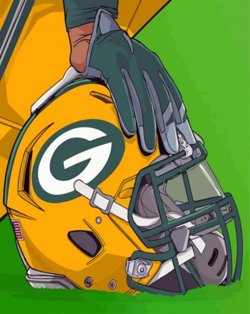 Packers Helmet paint by numbers