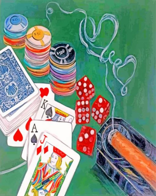 Poker Game paint by numbers