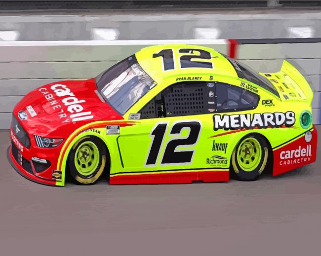 Red And Yellow Nascar paint by numbers
