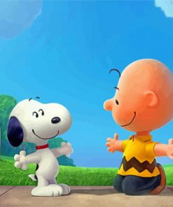 Snoopy and Charlie Brown paint by numbers