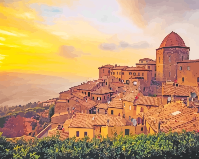 Tuscany Buildings paint by numbers