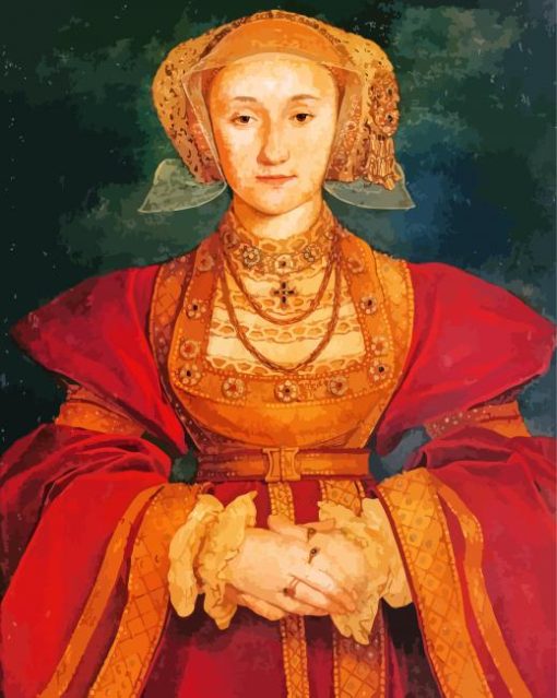 Betrothal Portrait Of Anne Of Cleves By Holbein paint by numbers