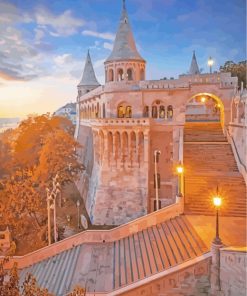 Budapest Hungary Fishermans Bastion paint by numbers