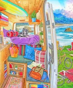 Camper Caravan paint by numbers