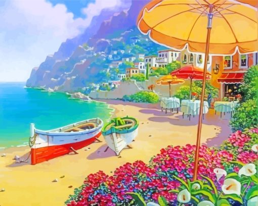 Capri Beach Island paint by numbers