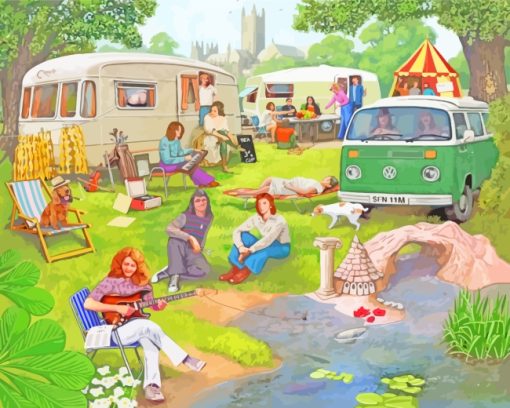 Caravan Holiday paint by numbers