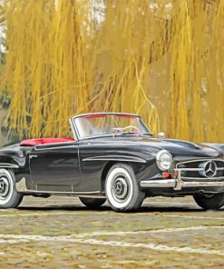 Classic Black Mercedes paint by numbers