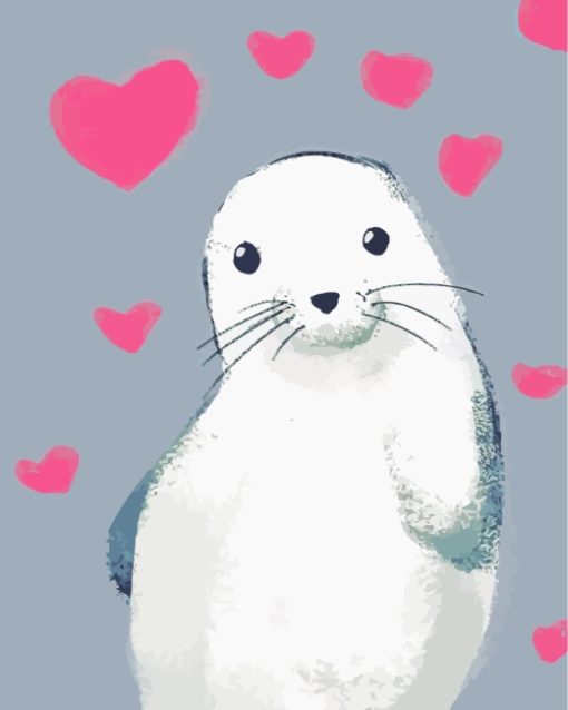 Cute Seal paint by numbers